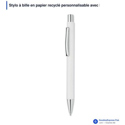 GoodiesExpress Pub Stylo à bille express personnalisable papier recyclé - blanc - Publicité GoodiesExpress Pub Stylo à bille express personnalisable papier recyclé - blanc - Publicité
