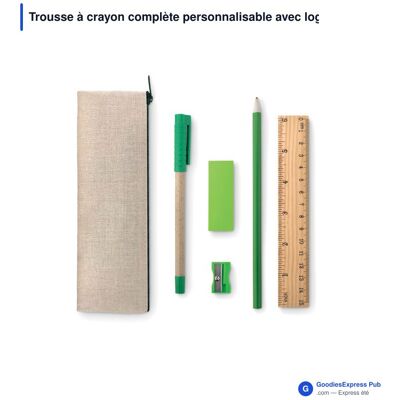 GoodiesExpress Pub Trousse à crayons express personnalisable coton - beige - Publicité GoodiesExpress Pub Trousse à crayons express personnalisable coton - beige - Publicité