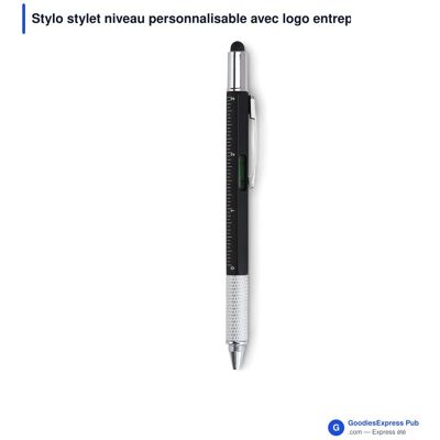 GoodiesExpress Pub Stylo stylet niveau express personnalisable ABS - noir - Publicité GoodiesExpress Pub Stylo stylet niveau express personnalisable ABS - noir - Publicité