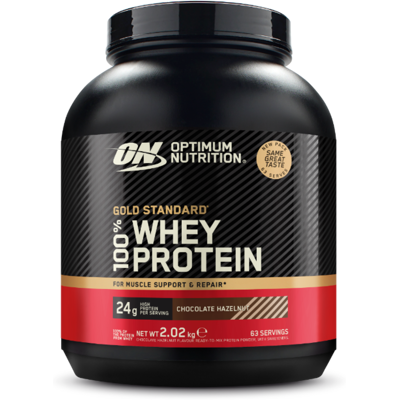 Optimum Nutrition Protéine 100% Whey Gold Standard 2010 g chocolat noisette - Publicité Optimum Nutrition Protéine 100% Whey Gold Standard 2010 g chocolat noisette - Publicité