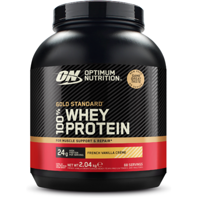 Optimum Nutrition Protéine 100% Whey Gold Standard 2010 g crème vanille française - Publicité Optimum Nutrition Protéine 100% Whey Gold Standard 2010 g crème vanille française - Publicité