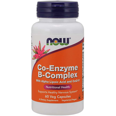 Now Foods Co-Enzyme B-Complex - 60 Capsules Végétariennes - Publicité Now Foods Co-Enzyme B-Complex - 60 Capsules Végétariennes - Publicité