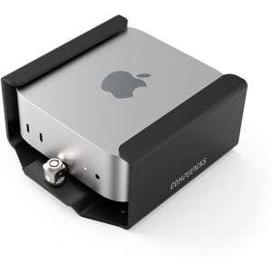 Compulocks MMEN24 Support Antivol pour Mac mini (2024, M4/M4 Pro) Noir - Montage Bureau/Mural 75x75/100x100mm - Aluminium - 680g - 2 Clés