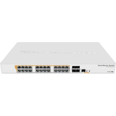 Mikrotik CRS328-24P-4S+RM : Switch Gigabit Ethernet L2/L3 Géré 24 ports RJ45 PoE+ 4 ports SFP+ 128 Gbps 1U, CPU 800MHz, 512MB RAM, Rackmount - Publicité Mikrotik CRS328-24P-4S+RM : Switch Gigabit Ethernet L2/L3 Géré 24 ports RJ45 PoE+ 4 ports SFP+ 128 Gbps 1U, CPU 800MHz, 512MB RAM, Rackmount - Publicité