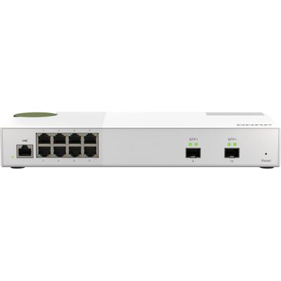 QNAP QSW-M2108-2S Switch Géré L2, 8 ports 2.5G Ethernet, 2 ports 10G SFP+, Capacité 80 Gbit/s, VLAN, QoS, IGMP Snooping, Montage Tour, Gris - Publicité QNAP QSW-M2108-2S Switch Géré L2, 8 ports 2.5G Ethernet, 2 ports 10G SFP+, Capacité 80 Gbit/s, VLAN, QoS, IGMP Snooping, Montage Tour, Gris - Publicité
