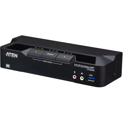 Commutateur KVM ATEN CS1942DPA 2 ports DisplayPort double écran 8K@60Hz 4K@120Hz USB 3.0 avec câbles - Publicité Commutateur KVM ATEN CS1942DPA 2 ports DisplayPort double écran 8K@60Hz 4K@120Hz USB 3.0 avec câbles - Publicité