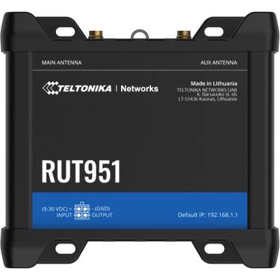 Routeur cellulaire Teltonika RUT951 4G LTE WiFi 4 Fast Ethernet 100Mbit/s aluminium noir RUT95103B700 - Publicité Routeur cellulaire Teltonika RUT951 4G LTE WiFi 4 Fast Ethernet 100Mbit/s aluminium noir RUT95103B700 - Publicité