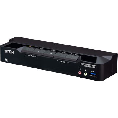 Commutateur KVM ATEN CS1924A 4 ports DisplayPort 8K 60Hz USB 3.1 Gen 1 avec câbles inclus et hub USB - Publicité Commutateur KVM ATEN CS1924A 4 ports DisplayPort 8K 60Hz USB 3.1 Gen 1 avec câbles inclus et hub USB - Publicité