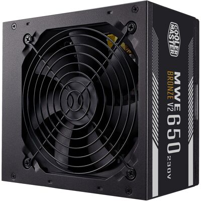 Alimentation Cooler Master MWE 650 Bronze 230V V2, 650W, ATX, PFC Actif, 24-pin, 80 PLUS Bronze, Ventilateur 120mm, Non-modulaire, protections OVP/SCP... Publicité Alimentation Cooler Master MWE 650 Bronze 230V V2, 650W, ATX, PFC Actif, 24-pin, 80 PLUS Bronze, Ventilateur 120mm, Non-modulaire, protections OVP/SCP... Publicité