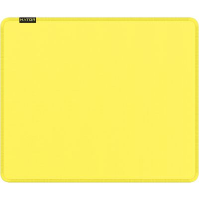 Tapis de souris gaming HATOR Tonn EVO M, 360x300x4mm, Caoutchouc, Surface Monochromatique Jaune, Rebords Cousus, Référence HTP-024 - Publicité Tapis de souris gaming HATOR Tonn EVO M, 360x300x4mm, Caoutchouc, Surface Monochromatique Jaune, Rebords Cousus, Référence HTP-024 - Publicité