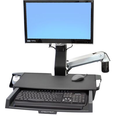 Ergotron StyleView Bras Mural Combo Sit-Stand 61cm (24") Aluminium Poli, Charge Max 14.5kg, VESA 75/100mm, Ajuste Hauteur 640mm, Inclinaison +/-30° - Publicité Ergotron StyleView Bras Mural Combo Sit-Stand 61cm (24") Aluminium Poli, Charge Max 14.5kg, VESA 75/100mm, Ajuste Hauteur 640mm, Inclinaison +/-30° - Publicité