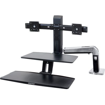 Ergotron WorkFit-A 61cm Bureau Noir 24-392-026 - Support double écran jusqu'à 61cm (24"), montage bureau, VESA 75/100, charge max 11.3kg, réglage haut... Publicité Ergotron WorkFit-A 61cm Bureau Noir 24-392-026 - Support double écran jusqu'à 61cm (24"), montage bureau, VESA 75/100, charge max 11.3kg, réglage haut... Publicité