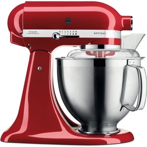 KitchenAid Artisan 5KSM185PSEER Robot de Cuisine 300W Rouge, Bol 4.8L Acier Inoxydable, 10 Vitesses, Commande par Foie, Rotation Planétaire
