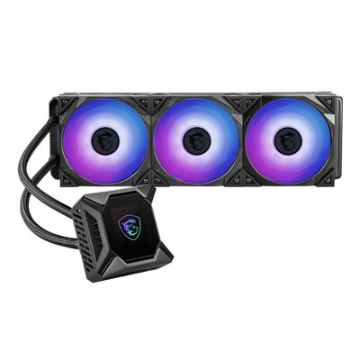 MSI MPG CoreLiquid K360 - Refroidisseur liquide AIO CPU, radiateur 394mm, 3x 120mm, 0-2500 RPM, 77.4 CFM, 4.29 mmH2O, 20dBA pompe, Socket Intel/AMD - Publicité MSI MPG CoreLiquid K360 - Refroidisseur liquide AIO CPU, radiateur 394mm, 3x 120mm, 0-2500 RPM, 77.4 CFM, 4.29 mmH2O, 20dBA pompe, Socket Intel/AMD - Publicité