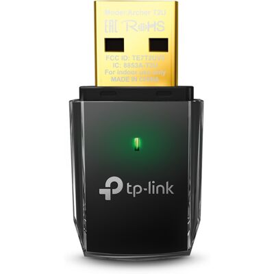 TP-Link ARCHER-T2U : Adaptateur USB Wi-Fi 5 (802.11ac) Bi-bande 600 Mbps, 2.4/5 GHz, Sécurité WEP/WPA/WPA2, Compatible Windows/macOS/Linux - Publicité TP-Link ARCHER-T2U : Adaptateur USB Wi-Fi 5 (802.11ac) Bi-bande 600 Mbps, 2.4/5 GHz, Sécurité WEP/WPA/WPA2, Compatible Windows/macOS/Linux - Publicité