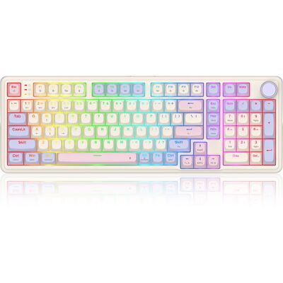 REDRAGON EISA 100 K768VI-WL clavier mécanique sans fil avec câble 1,5 m et connectivité Bluetooth - Publicité REDRAGON EISA 100 K768VI-WL clavier mécanique sans fil avec câble 1,5 m et connectivité Bluetooth - Publicité