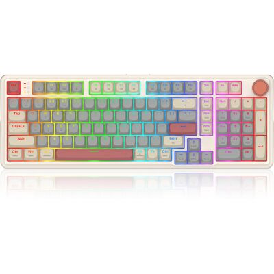 Clavier REDRAGON EISA 100 K768WGR-WL mécanique sans fil avec câble 1,5 m et rétroéclairage RGB - Publicité Clavier REDRAGON EISA 100 K768WGR-WL mécanique sans fil avec câble 1,5 m et rétroéclairage RGB - Publicité