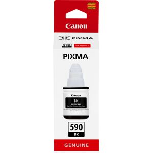 GI-590 Bouteille d'encre noire pigmentée 135ml pour imprimantes Canon PIXMA série G - Référence 1603C001 - Fabriqué au Japon