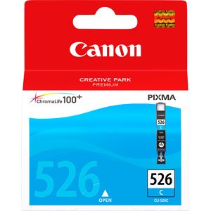 Canon CLI-526C Cartouche d'encre cyan originale 9ml pour imprimantes jet d'encre PIXMA iP4850/iP4950/MG5150/MG5250/MX885. Fabriquée au Japon.