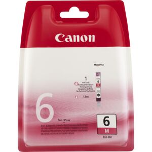 Canon BCI-6M Cartouche d'Encre Magenta à Pigments, Rendement 430 pages, Jet d'Encre, Compatibilité Imprimantes BJC, i, PIXMA, S series.