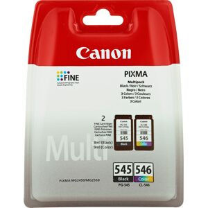 Canon Multipack PG-545/CL-546 Noir/Cyan/Magenta/Jaune, 2 cartouches Originales, Jet d'encre, PIXMA iP2850 et séries MG/MX/TS/TR