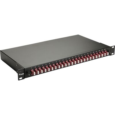 Baie de brassage fibre optique Equip 337214 1U 19" connecteurs LC OM4 montage rack noir 485x43.5x240mm - Publicité Baie de brassage fibre optique Equip 337214 1U 19" connecteurs LC OM4 montage rack noir 485x43.5x240mm - Publicité