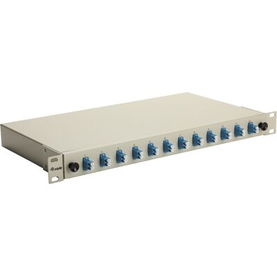 Baie de brassage fibre optique Equip 337201 1U rack 19" connecteurs LC OS2 acier 485x43.5x240mm - Publicité Baie de brassage fibre optique Equip 337201 1U rack 19" connecteurs LC OS2 acier 485x43.5x240mm - Publicité