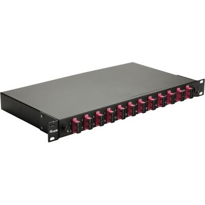 Baie de brassage fibre optique Equip 337304 1U 19" connecteurs SC OM4 montage rack noir 485x43.5x240mm - Publicité Baie de brassage fibre optique Equip 337304 1U 19" connecteurs SC OM4 montage rack noir 485x43.5x240mm - Publicité
