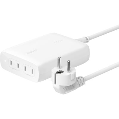 Belkin WCH015VFWH - Chargeur Secteur 200W 4x USB-C Power Delivery 3.1 GaN, Compatible Ordinateur Portable, Smartphone, Tablette, câble 1.5m - Publicité Belkin WCH015VFWH - Chargeur Secteur 200W 4x USB-C Power Delivery 3.1 GaN, Compatible Ordinateur Portable, Smartphone, Tablette, câble 1.5m - Publicité