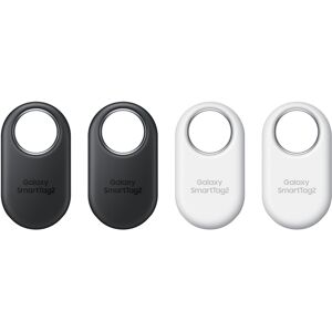 Samsung Galaxy SmartTag2 EI-T5600 Pack de 4 (2x Graphite, 2x Blanc), Bluetooth 5.3, IP67, Autonomie 500j, pile CR2032, portée 120m, SmartThings