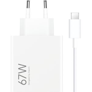 Xiaomi BHR9465EU Chargeur Secteur Universel 67W, 1 Port USB 2.0, 100-240V, Sortie Max 20V, Câble USB Type-C Inclus, Blanc