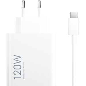 Xiaomi BHR9462EU Chargeur Secteur Universel Blanc, 1 Port USB 2.0, 100-240V, 120W max., avec câble USB Type-C. Dimensions 56.1 x 77.2 x 28.8 mm.