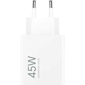 Xiaomi Chargeur Secteur 45W BHR07SLEU Blanc - USB-A 3.2 Gen 1, Power Delivery, 5-11V, 4.1A, Entrée 100-240V, 72.5x46.8x28mm - Smartphone/Tablette