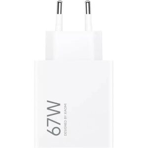 Chargeur secteur Xiaomi 67W HyperCharge USB universel 100-240V pour intérieur coloris blanc