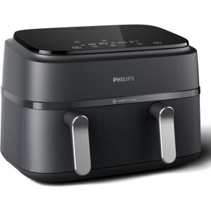 Philips Série 3000 NA351/00 Airfryer Double Panier 9L, Technologie Rapid Air, 8 Programmes, 40-200°C, Minuteur 60min, Écran LED, 2750W