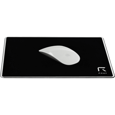 REKT Tapis de souris en aluminium STEEL M noir 30 x 24 cm Noir - Publicité REKT Tapis de souris en aluminium STEEL M noir 30 x 24 cm Noir - Publicité