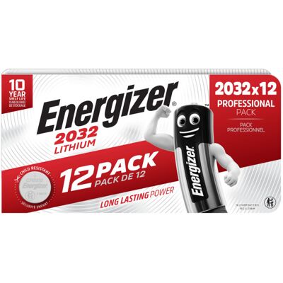 Pile Lithium Energizer CR 2032 - Pack de 12 - Publicité Pile Lithium Energizer CR 2032 - Pack de 12 - Publicité
