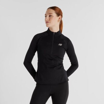 T-Shirt New Balance Heat Grid à 1/2 Zip - Noir - Vêtements de sport - Publicité T-Shirt New Balance Heat Grid à 1/2 Zip - Noir - Vêtements de sport - Publicité