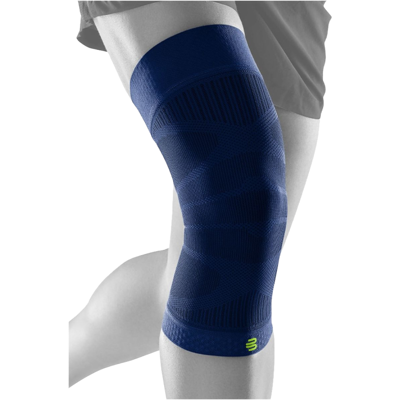 Bauerfeind Genouillère de Compression Sportive T.S Bleu - Soutien Optimal pour la Course et les Activités Sportives - Publicité Bauerfeind Genouillère de Compression Sportive T.S Bleu - Soutien Optimal pour la Course et les Activités Sportives - Publicité