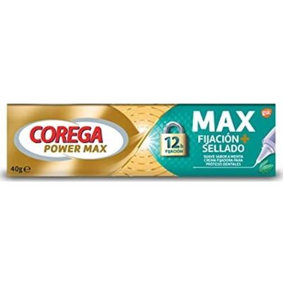 Sceau Fixation Maxima Corega Menthe - Colle pour prothèses - Publicité Sceau Fixation Maxima Corega Menthe - Colle pour prothèses - Publicité