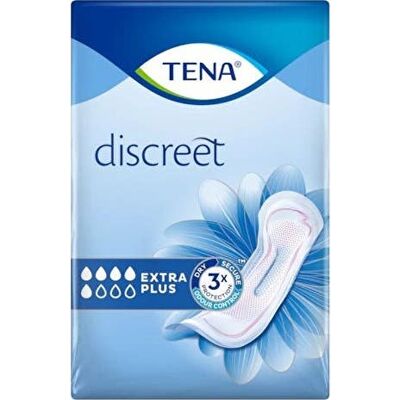 Protections d'incontinence Tena Discreet Extra Plus - 16 pièces - Publicité Protections d'incontinence Tena Discreet Extra Plus - 16 pièces - Publicité