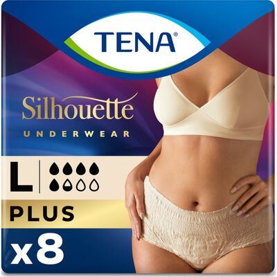 Tena Silhouette Crème Cintura Alta Talla L 8uds - Publicité Tena Silhouette Crème Cintura Alta Talla L 8uds - Publicité