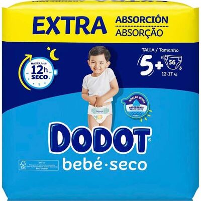 Dodot Couches Seco Bébé T5+ - Pack de 56 - Publicité Dodot Couches Seco Bébé T5+ - Pack de 56 - Publicité