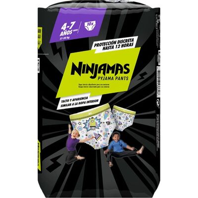 Dodot Ninjamas Pantalons 4-7 Ans 17-30 Kg - Pantalons - Publicité Dodot Ninjamas Pantalons 4-7 Ans 17-30 Kg - Pantalons - Publicité