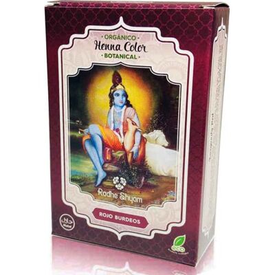 Radhe Shyam Henna - Bordeaux Rouge - 100g - Poudre de Henna - Publicité Radhe Shyam Henna - Bordeaux Rouge - 100g - Poudre de Henna - Publicité