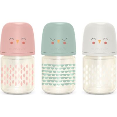 Suavinex Biberon Verre Silicone 3 Postions - Biberon bébé - Publicité Suavinex Biberon Verre Silicone 3 Postions - Biberon bébé - Publicité