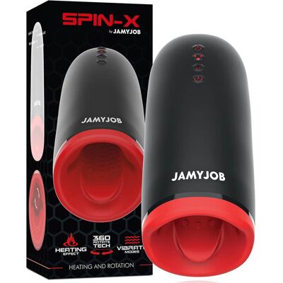 JamyJob Spin-X Masturbateur Chauffant & Rotation - Publicité JamyJob Spin-X Masturbateur Chauffant & Rotation - Publicité