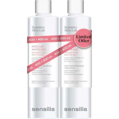 Eau Micellaire Sensilis - Peau sensible et réactive - 2x400ml - Publicité Eau Micellaire Sensilis - Peau sensible et réactive - 2x400ml - Publicité