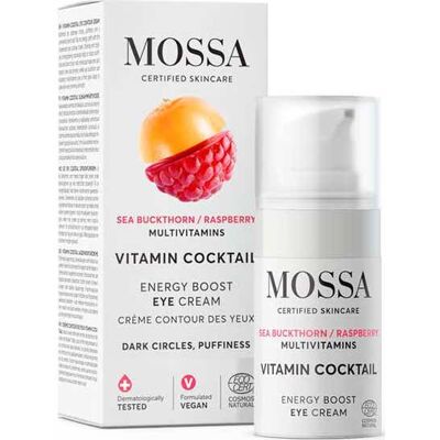Crème pour les Yeux Cocktail de Vitamines Mossa - Éclaircissante, Hydratante, Végane - Publicité Crème pour les Yeux Cocktail de Vitamines Mossa - Éclaircissante, Hydratante, Végane - Publicité