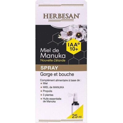 Herbesan Spray Gorge au Miel de Manuka Iaa10+ 25ml - Publicité Herbesan Spray Gorge au Miel de Manuka Iaa10+ 25ml - Publicité